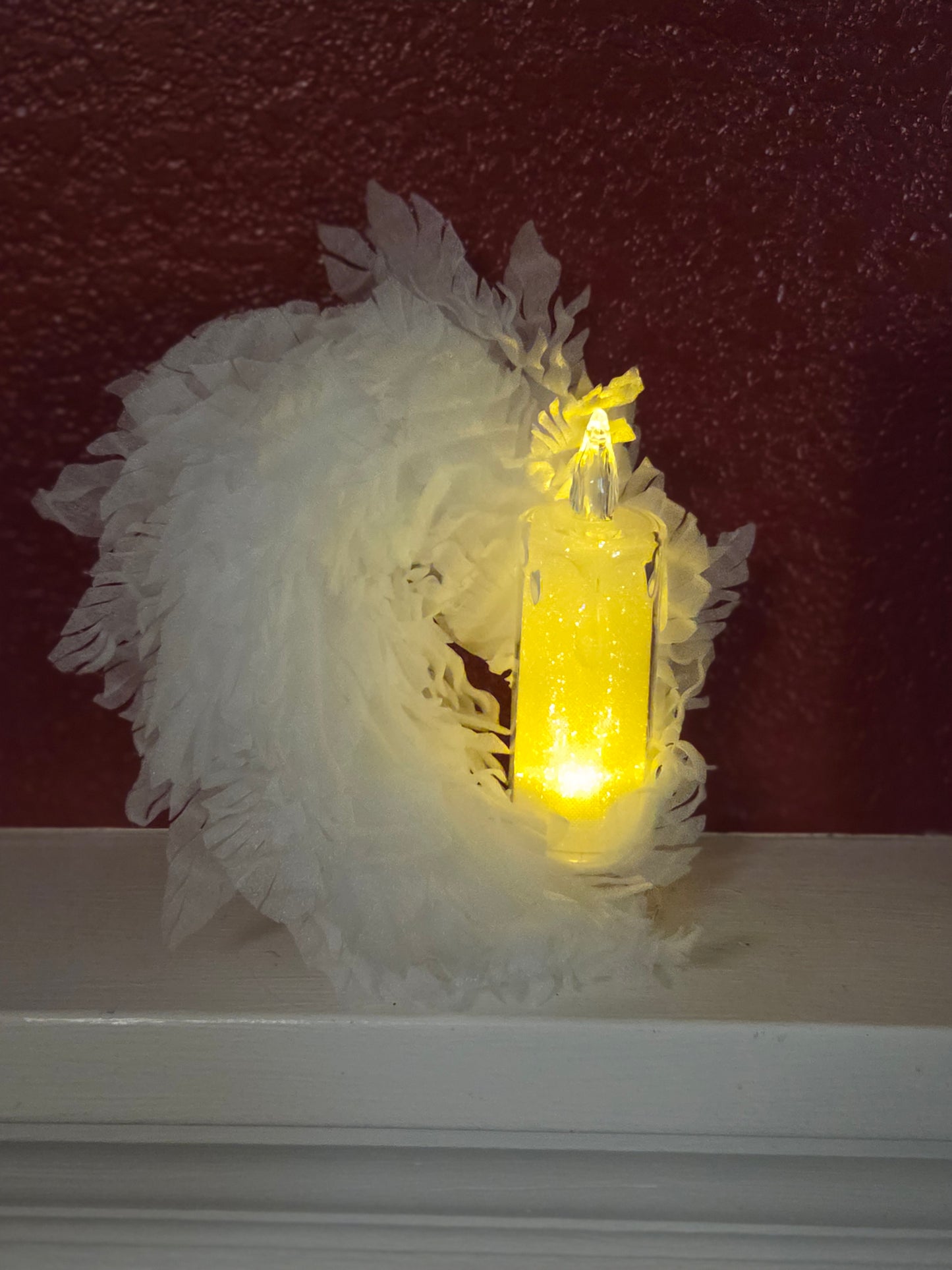 Single Angel Wing Candle